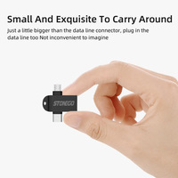 STONEGO 2 w 1 Adapter OTG, USB 3.0 żeńska do Micro USB męski i USB C męski złącze stop aluminium w podróży konwerter 3